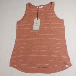 Prana Tank Size Small Foundation Scoop Neck Striped